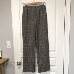 Wool plaid pants